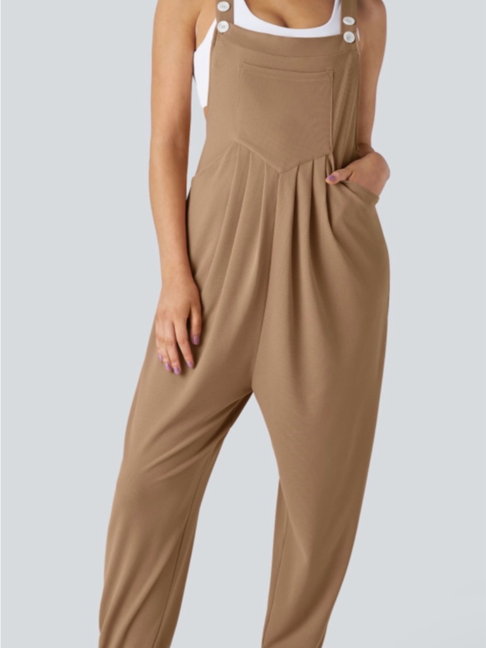 Women's Casual Macchiato Overalls Jumpsuit